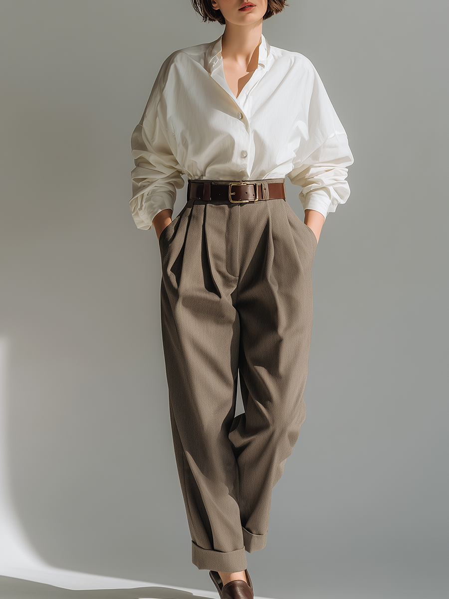 Elegant Shirt And Trousers Set